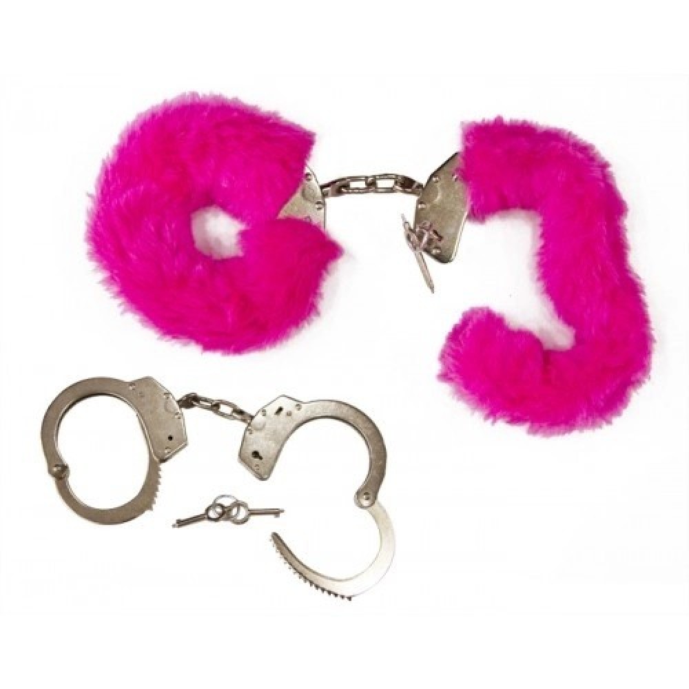 Fetişh Pembe Peluş Metal Kelepçe