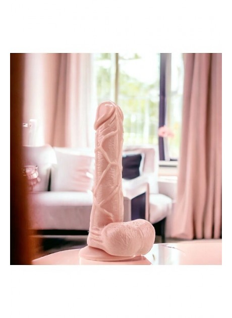 Güçlü Vantuzlu Damarlı 17 Cm Uzunluğunda Realistik Penis