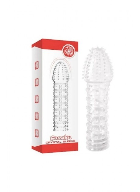 Jel Dokulu Tırtıklı 14cm Yumuşak Şeffaf Penis Kılıfı