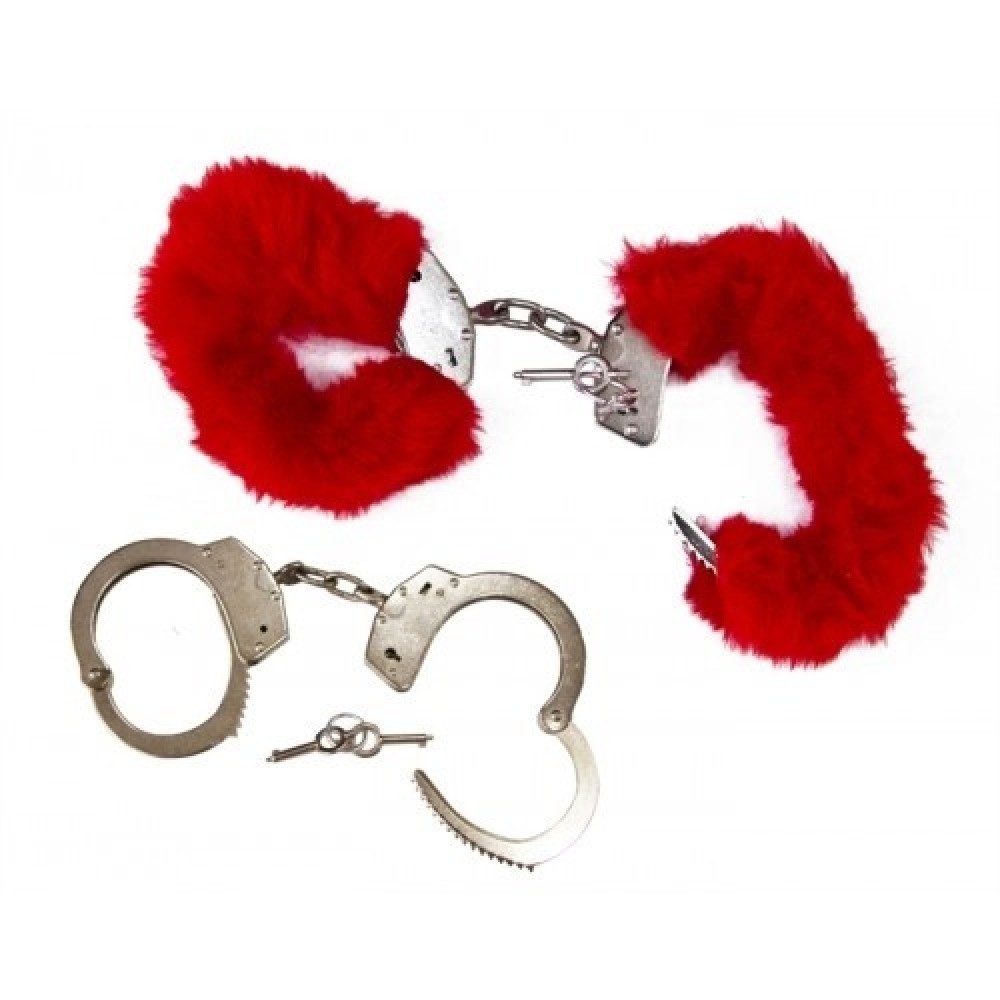 Peluş Kırmızı Metal Kelepçe