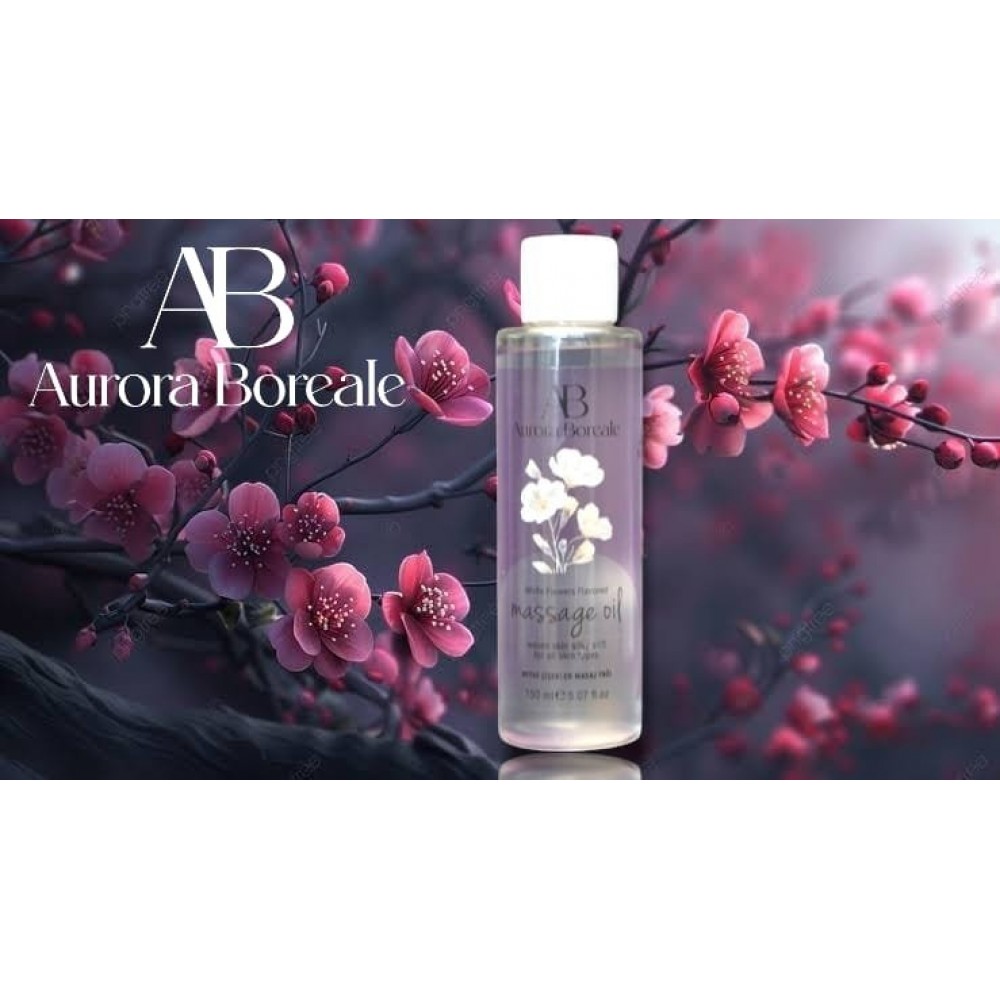Aurora Boreale Beyaz Çiçek Aromalı Masaj Yağı 150 ML Isıtıcı Etkili