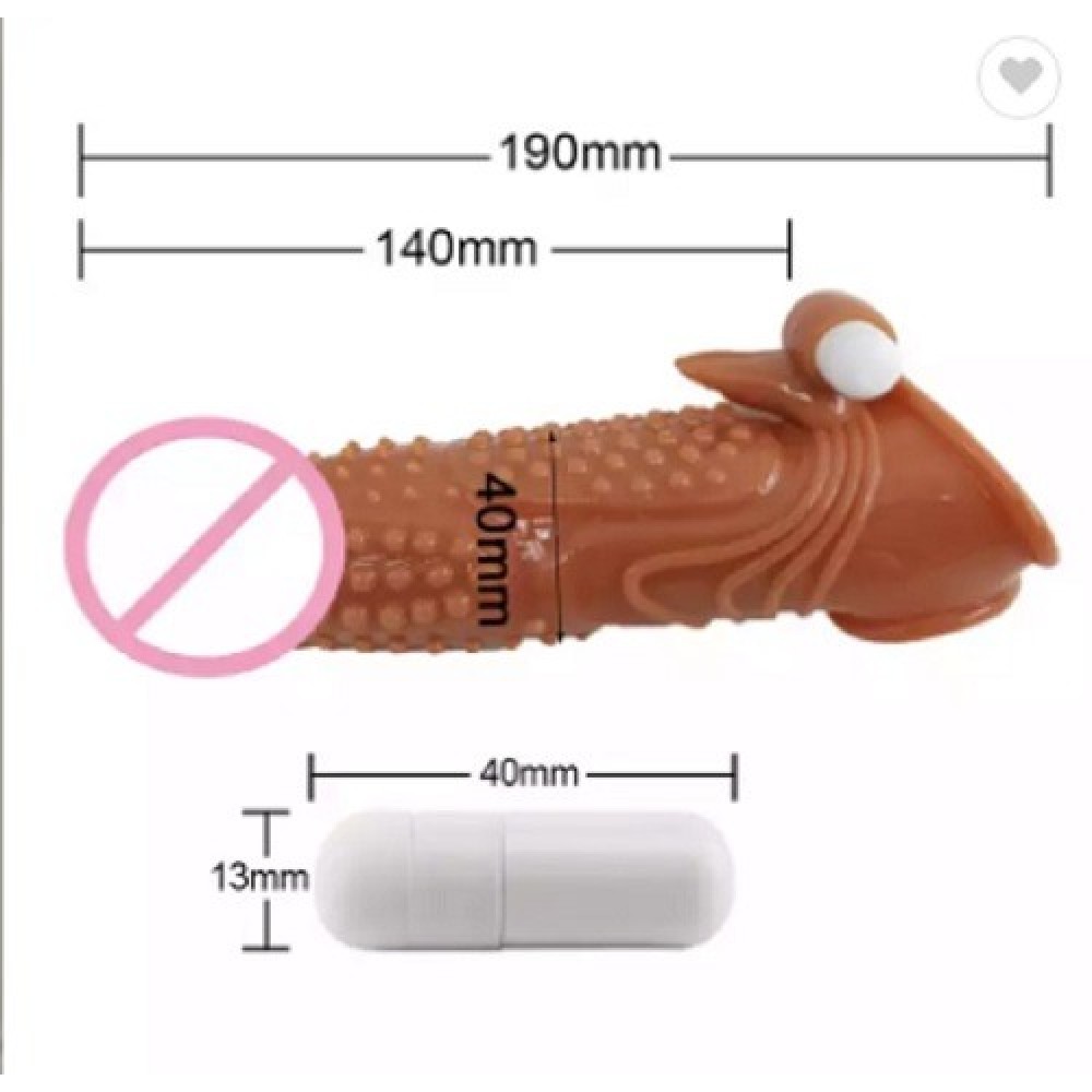 Titreşimli Ten Rengi Tırtıklı Penis Kılıfı