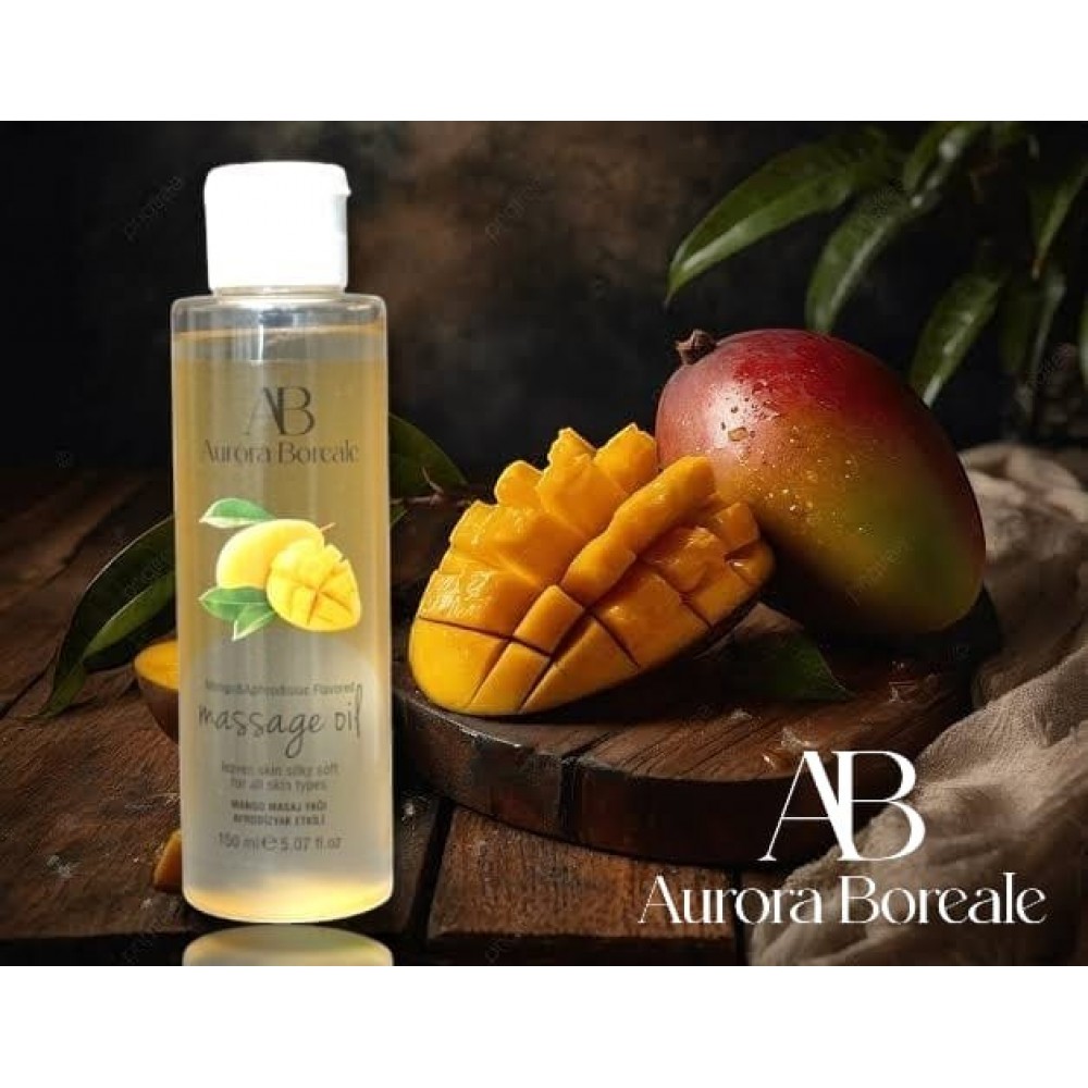 Aurora Boreale Mango Aromalı Afrodizyaklı Masaj Yağı 150 ML Isıtıcı Etkili — görsel 2
