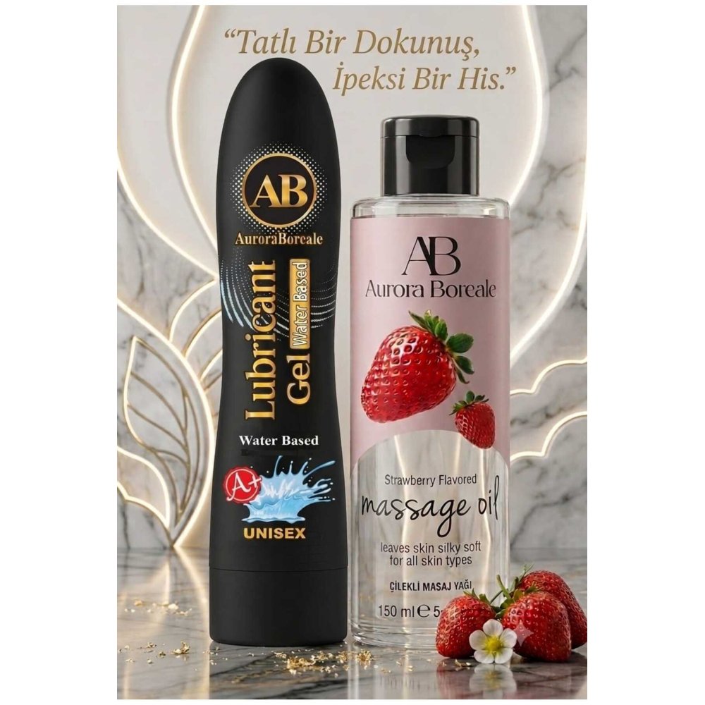 125 ML A Plus Sade Kayganlaştırıcı Jel Çilek Kokulu 150 ML Masaj Yağı 2 li Paket