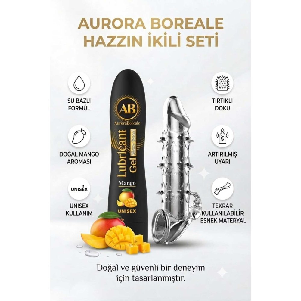 125 ML Mango Aromalı Kayganlaştırıcı Tırtıklı Tekrar Kullanılabilir Prezervatif 2 li Avantaj Paketi