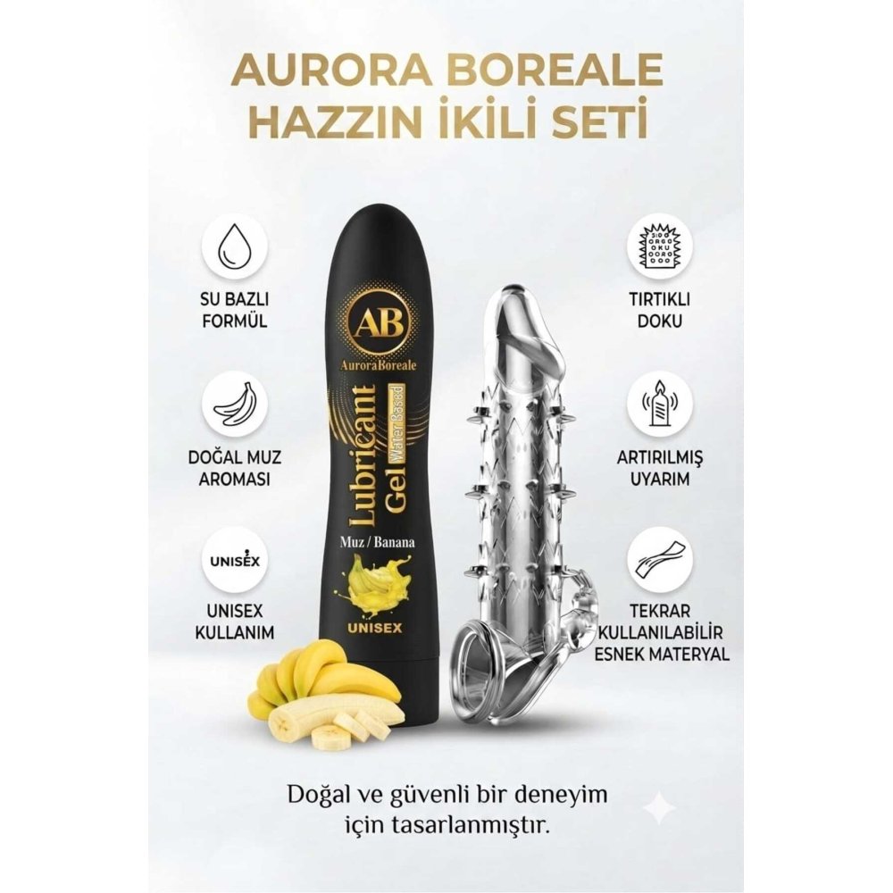 125 ML Muzlu Kayganlaştırıcı Tırtıklı Tekrar Kullanılabilir Prezervatif 2 li Avantaj Paketi
