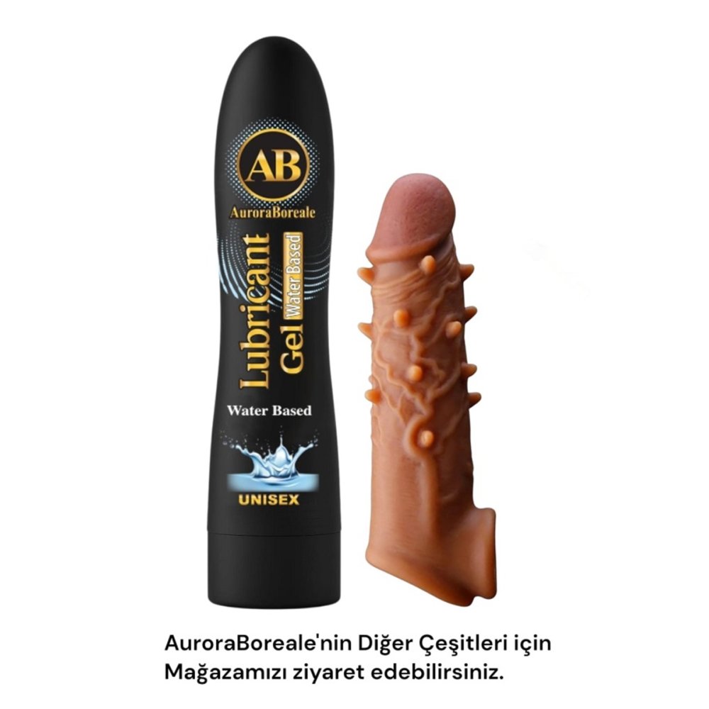 16 cm A plus tırtıklı testis tutucu realistik penis kılıfı Büyük Boy Sade Kayganlaştırıcı Jel Seti
