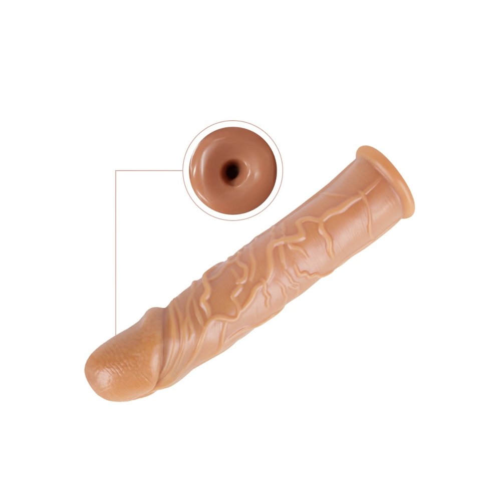 18 Cm Penis Kılıf Oyuncak Dildo Kılıfı Premium Süt Aromalı Kayganlaştırıcı Jel Set — görsel 4