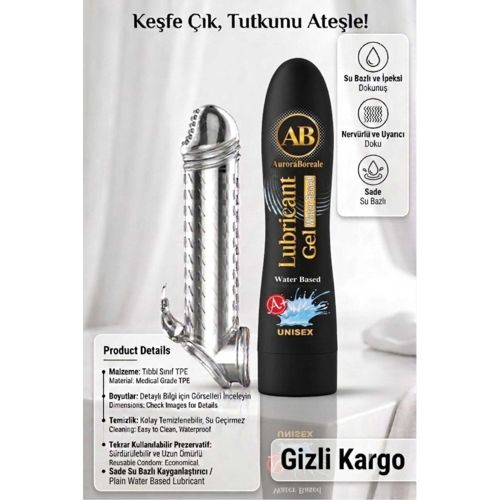A Plus Sade 125 ML Kayganlaştırıcı Lubricant Jel Tekrar Kullanılabilir Prezervatif Sepeti