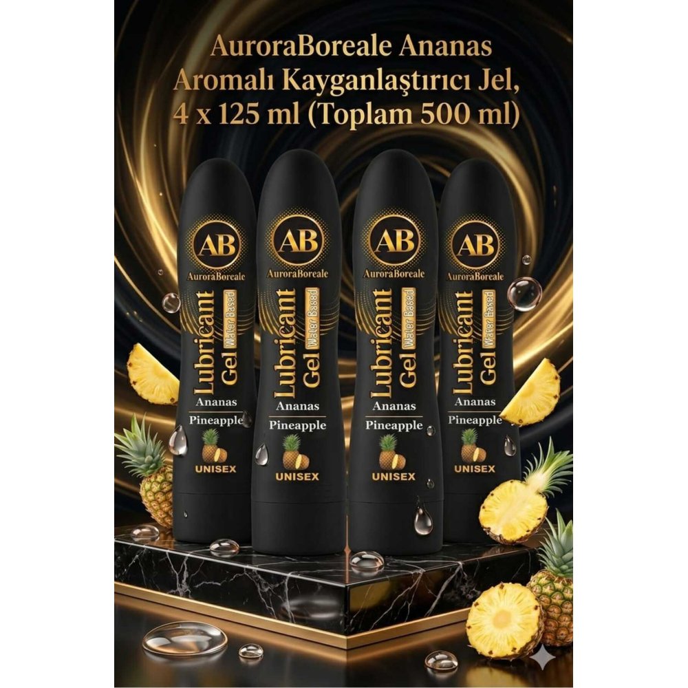 Ananas Aromalı Kayganlaştırıcı Jel Lubricant Gel 500 ML 4 lü Süper Fırsat Sepeti