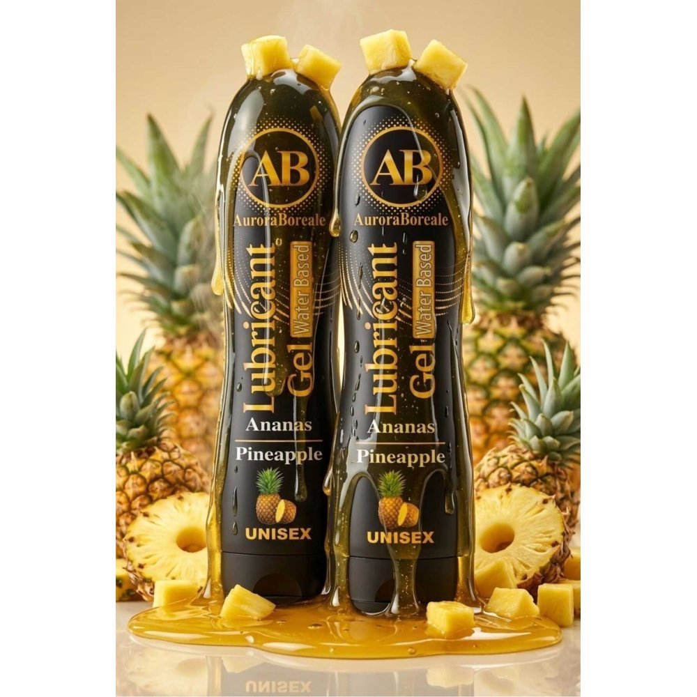 Ananas Aromalı Yenilebilir Kayganlaştırıcı Jel Lubricant Gel 125x125 250 ML 2 li Set