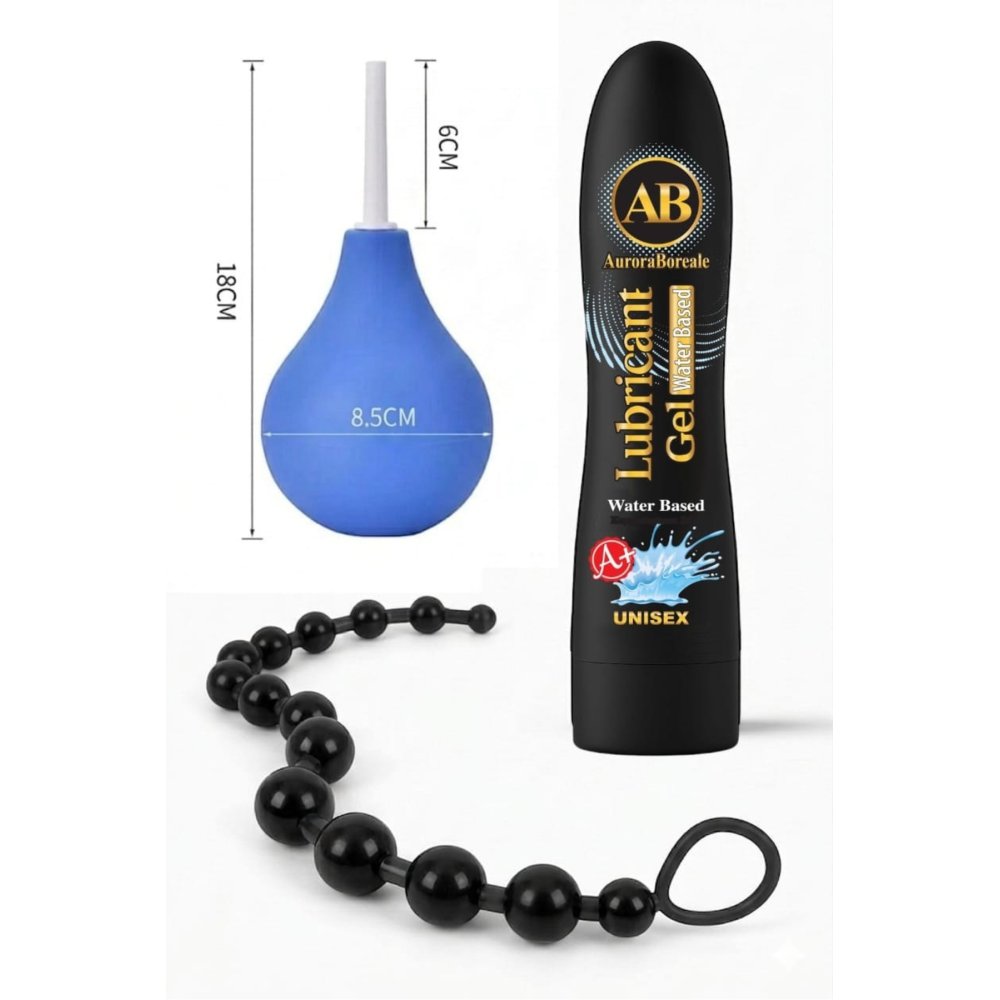 Büyük Boy A+Plus Sade Kayganlaştırıcı Jel Temizleme Pompası Boncuk Aksesuar Set