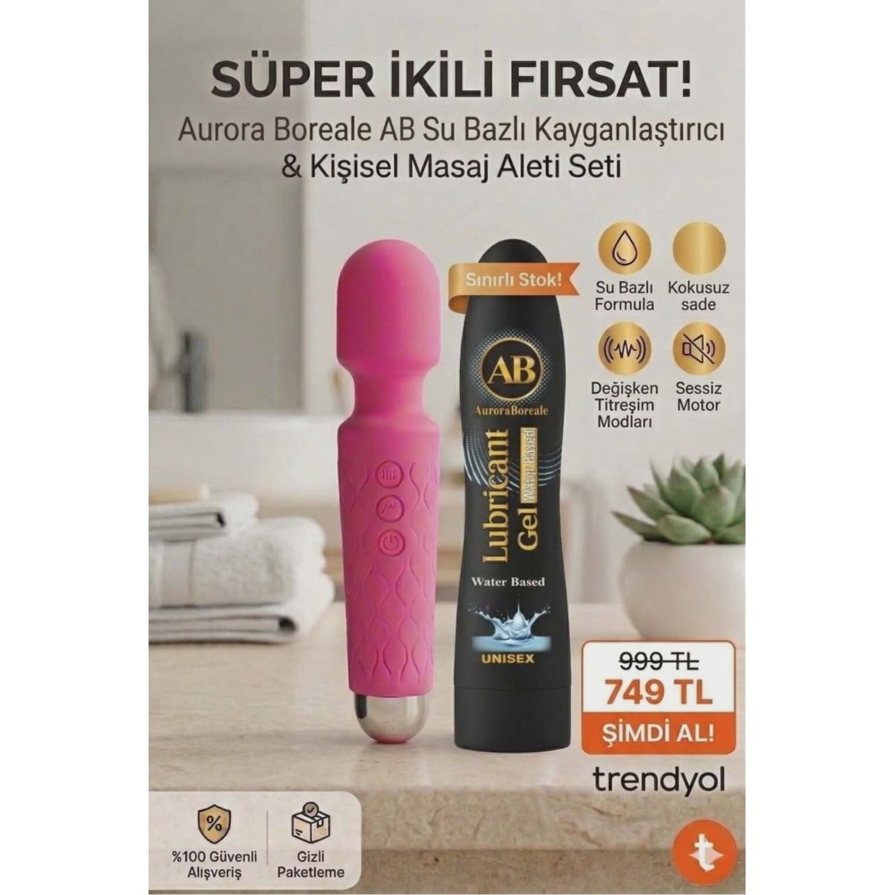 20 Modlu Şarjlı Su Geçirmez Vibratör Dildo Klitoral Uyarıcı Orgazm Masaj Aleti Sade Kayganlaştırıcı Jel Set