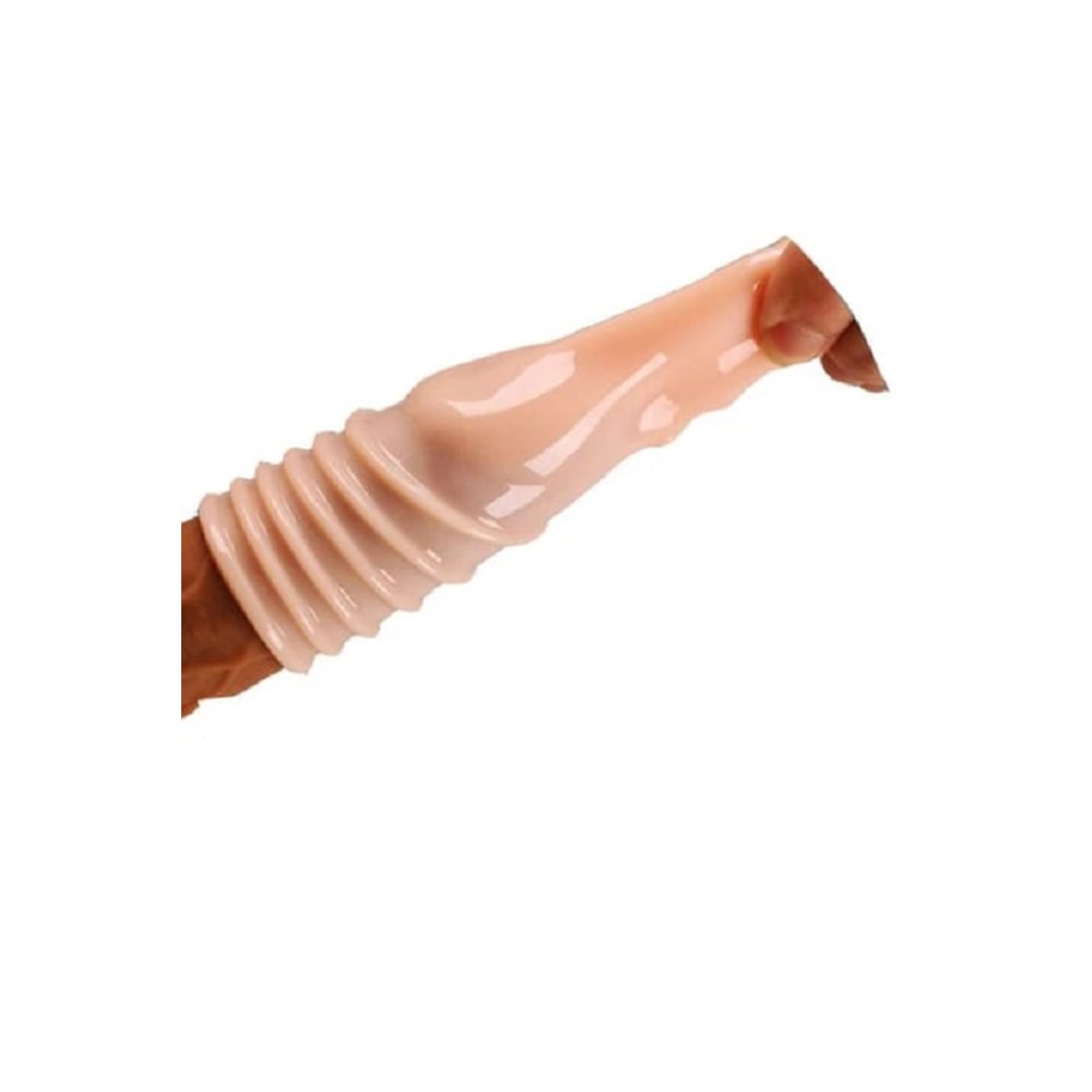 G Noktası Uyarıcılı Silikon Ten Penis Kılıfı