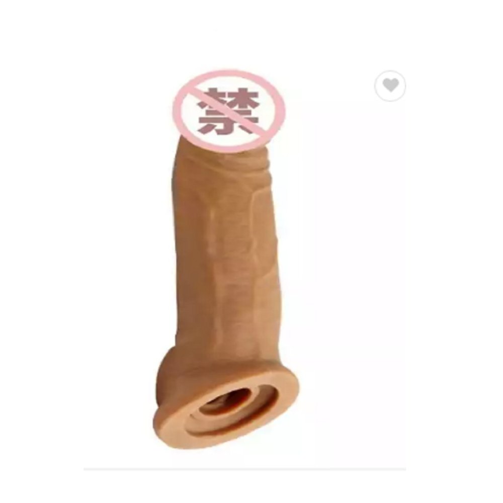 Gerçek Ten Dokuda 20 Cm Uzunluk 4 Cm Dolgulu Slikon Penis Kılıfı — görsel 4