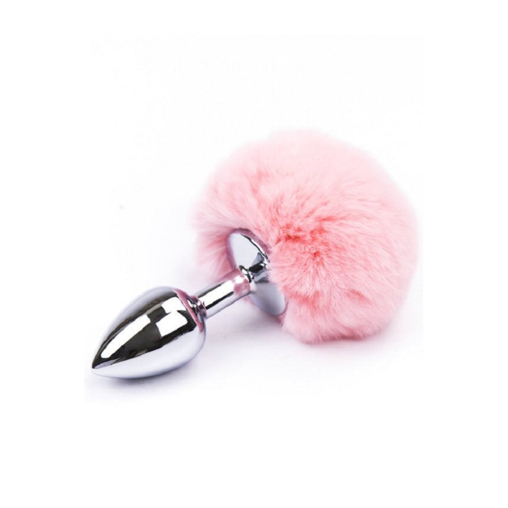 Gümüş Renk Metal Beyaz Kuyruklu Anal Plug Tıkaç Anal Tıpa 6 Cm — görsel 5
