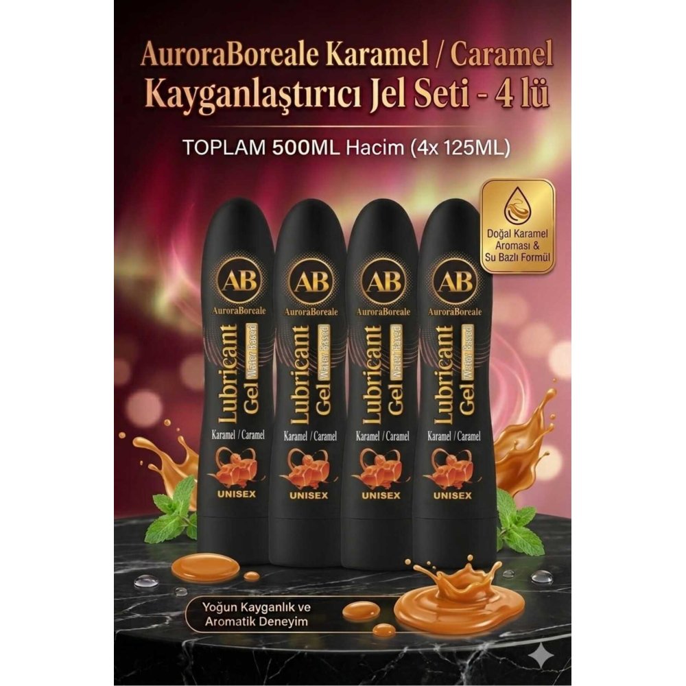 Karamel Aromalı Kayganlaştırıcı Jel Lubricant Gel 500 ML 4 lü Süper Fırsat Sepeti