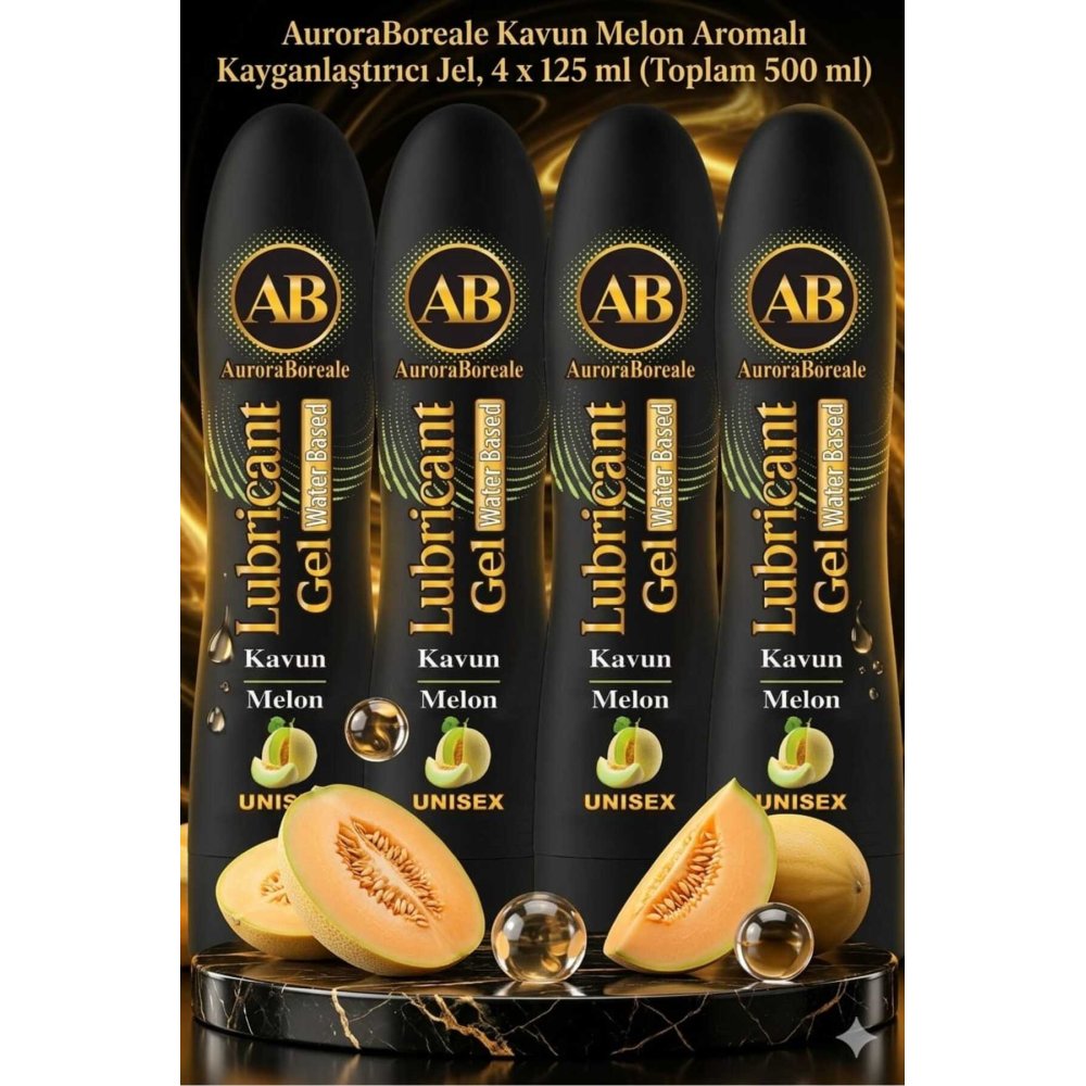 Kavun Aromalı Kayganlaştırıcı Jel Lubricant Gel 500 ML 4 lü Süper Fırsat Sepeti