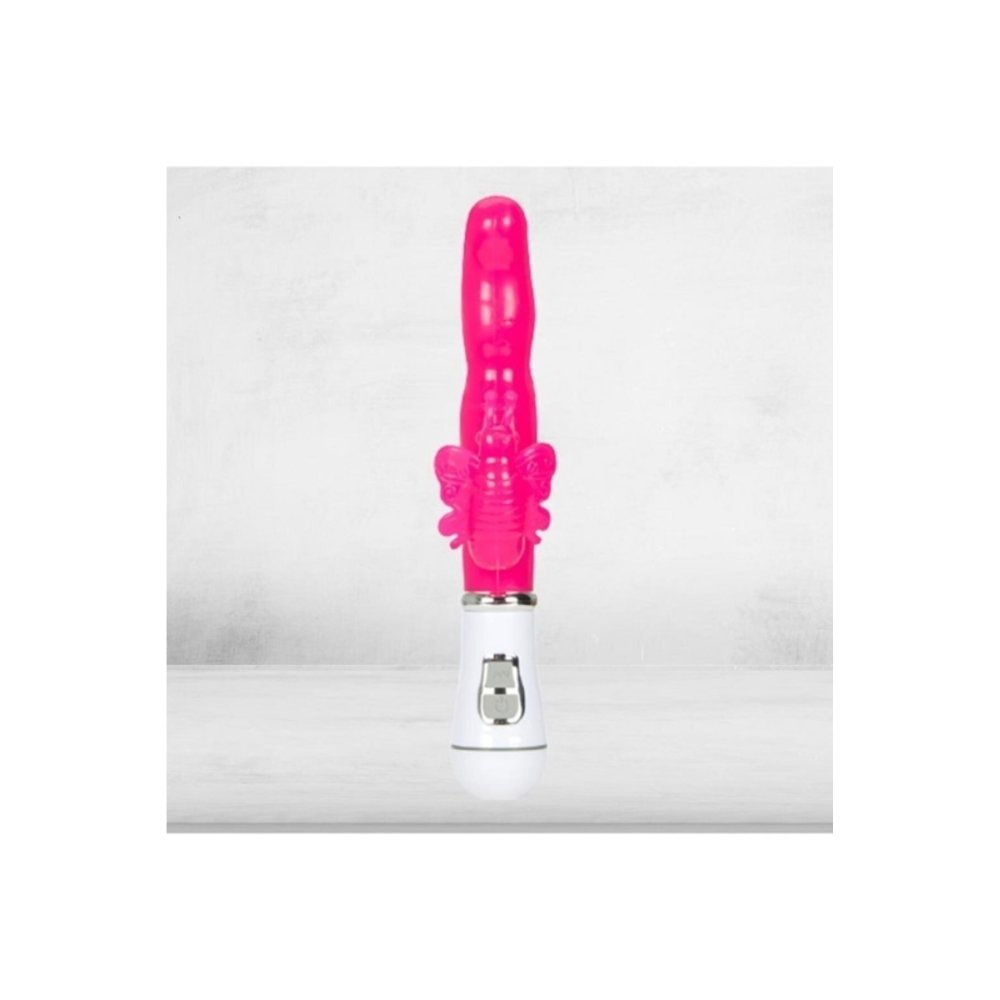 Kelebek Titreşimli Vibratör Dildo Pembe Renk — görsel 3
