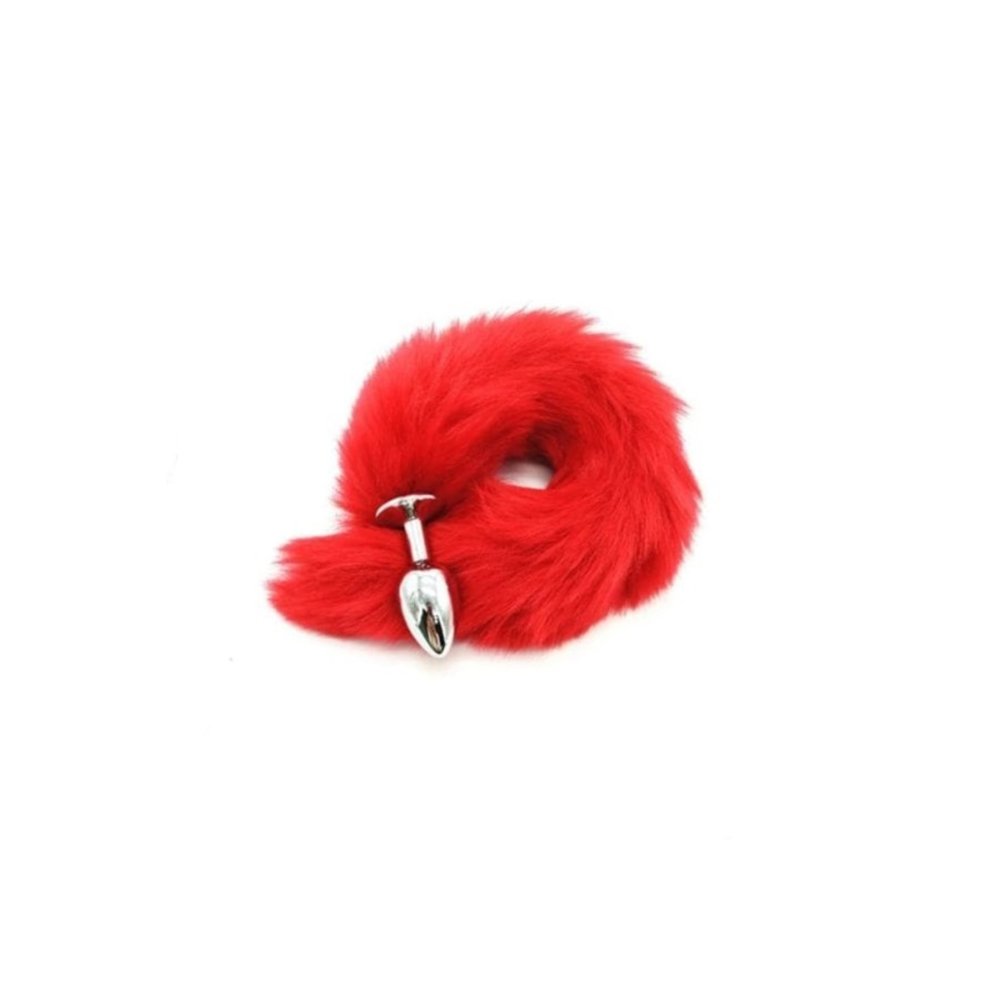 Kırmızı Kuyruklu Metal Anal Plug Tıkaç Anal Tıpa 7 cm