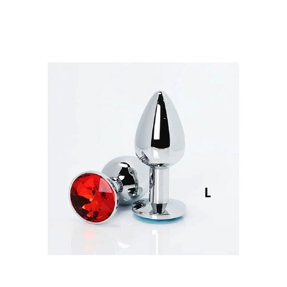 Kırmızı Metal Anal Plug ve Anal Tıkaç Large Modeli