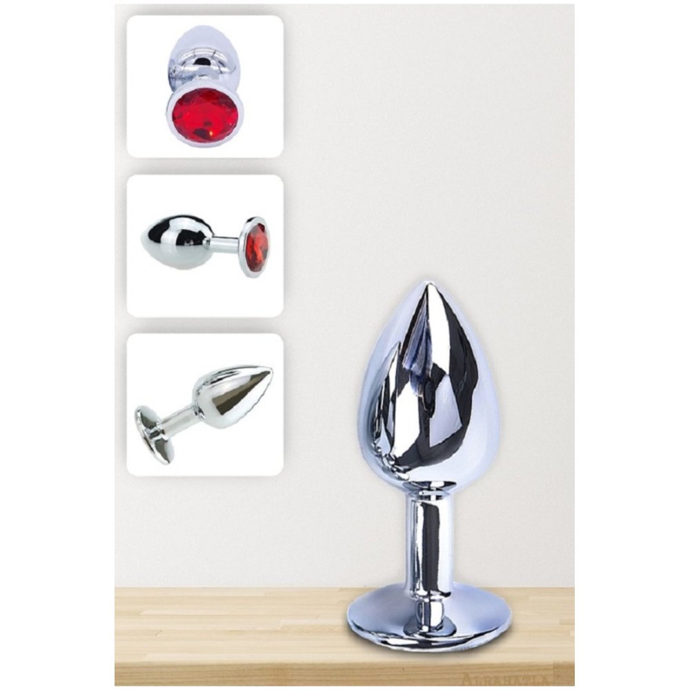 Kırmızı Metal Anal Plug ve Anal Tıkaç Small Modeli