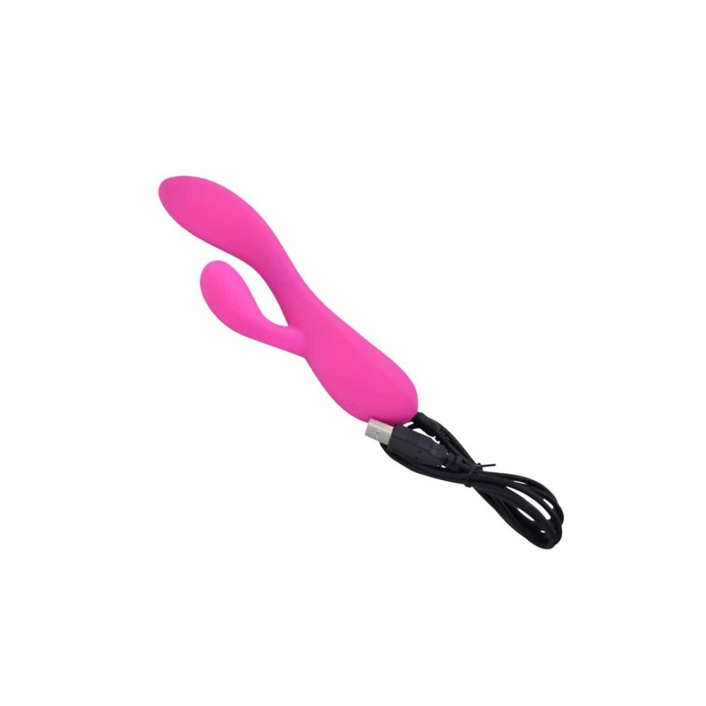 Klitoris Uyarıcılı Pembe Renk Usb Şarjlı 15 Cm Kullanım Alanı Olan Lüx Penis Vibratör — görsel 3