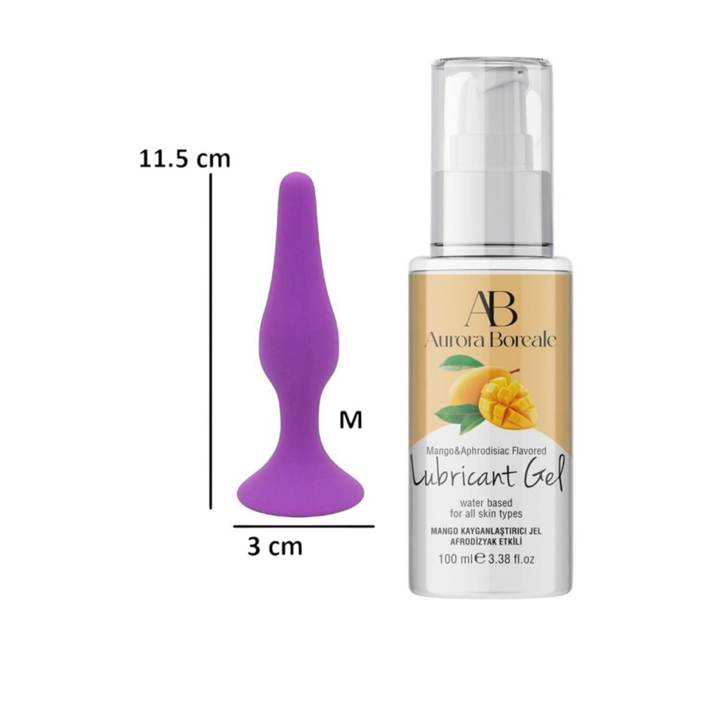 M Beden Kaliteli Anal Plug ve 100 Ml Mangolu Kayganlaştırıcı Jel