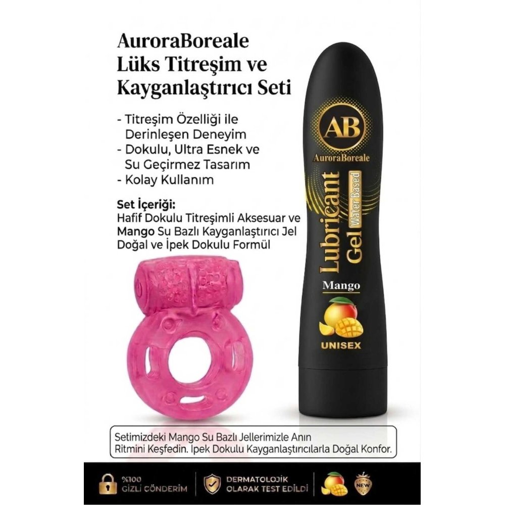 Mangolu Premium Lubricant Kayganlaştırcı Jel Titreşimli Aksesuar Hediyeli