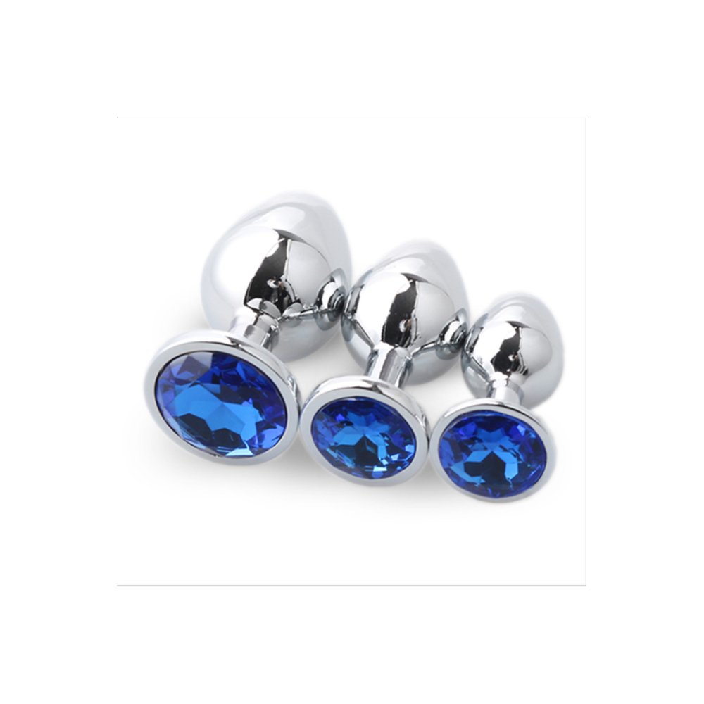 Mavi Metal Anal Plug Seti Small Medium Large