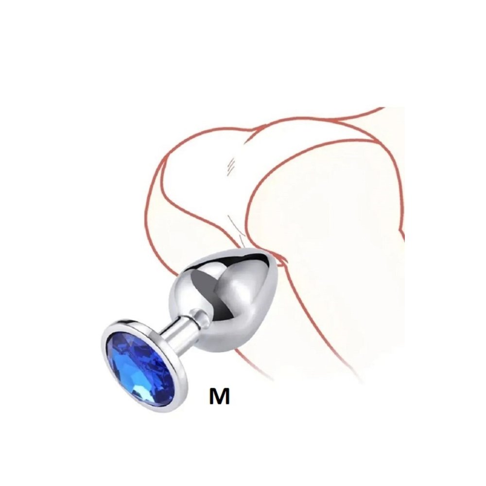 Mavi Metal Anal Plug ve Anal Tıkaç Medium Modeli Kayganlaştırıcı — görsel 2