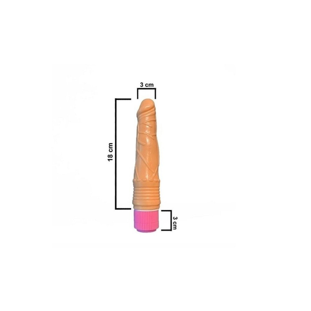 Modern Alttan Titreşimli 18 Cm Esnek Vibratör — görsel 3