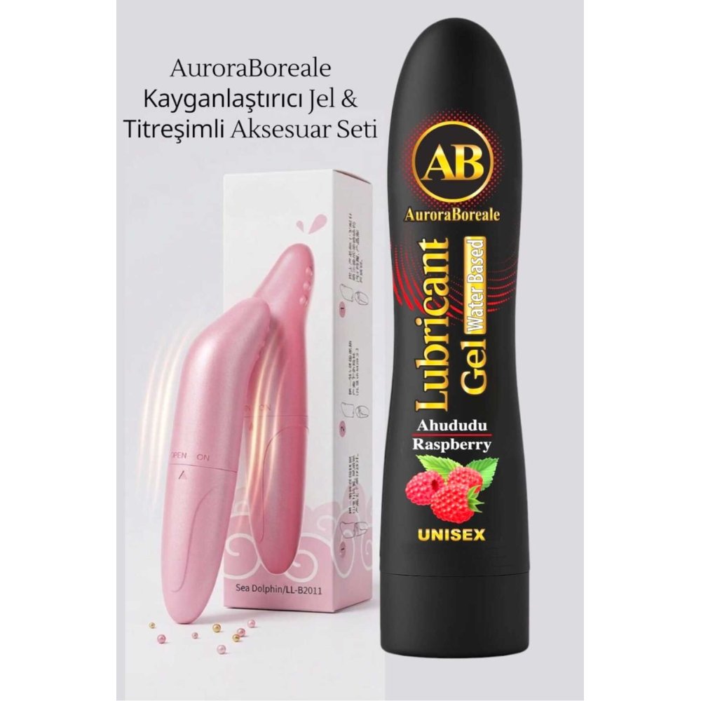 Premium 125 ML Ahududu Aromalı Kayganlaştırıcı Jel Güçlü Titreşim 2 li Aksesuar Set