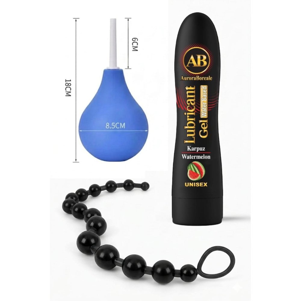 Premium 125 ML Karpuzlu Kayganlaştırıcı Jel Temizleme Pompası Boncuk Aksesuar Set