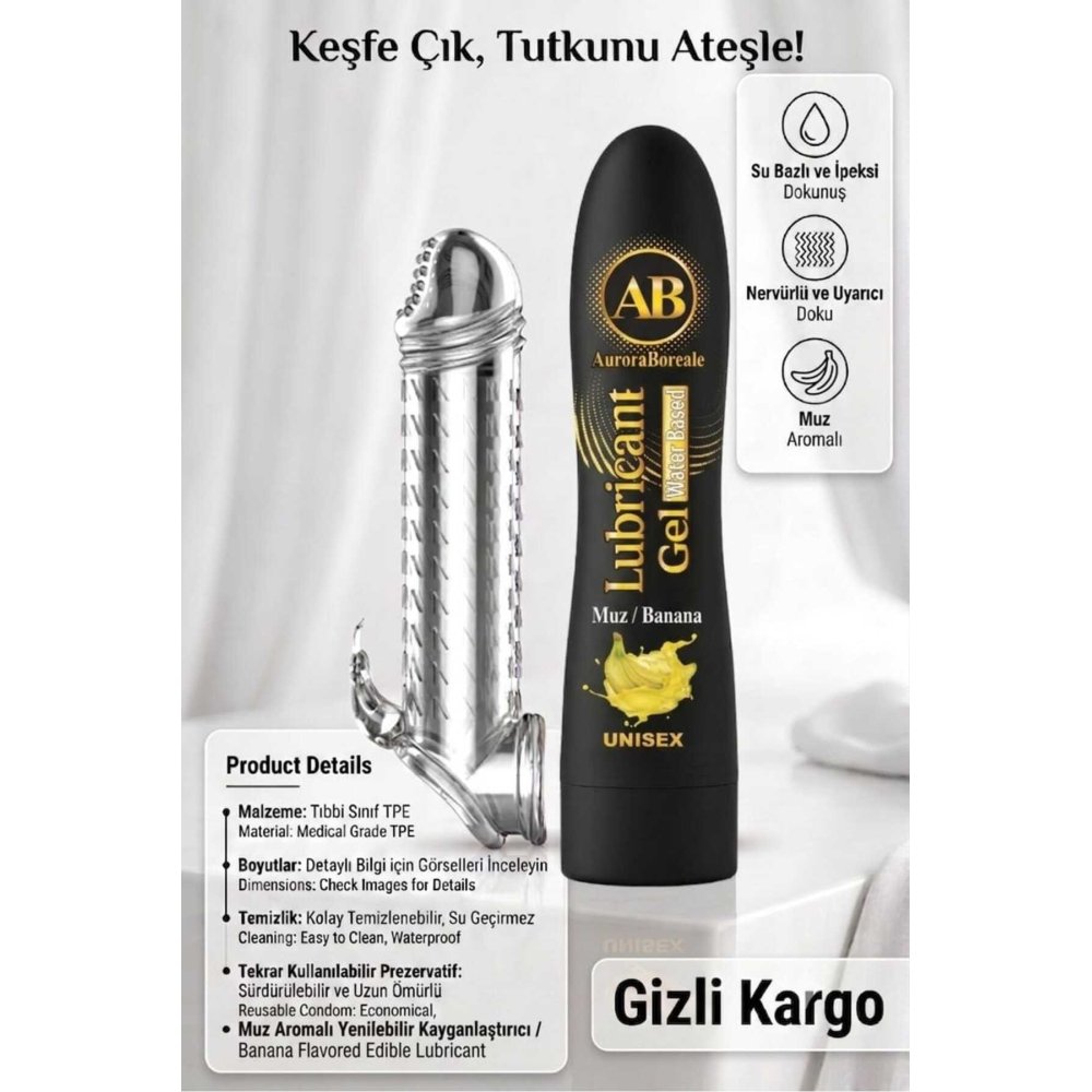 Premium 125 ML Muzlu Kayganlaştırıcı Lubricant Jel Tekrar Kullanılabilir Prezervatif Sepeti