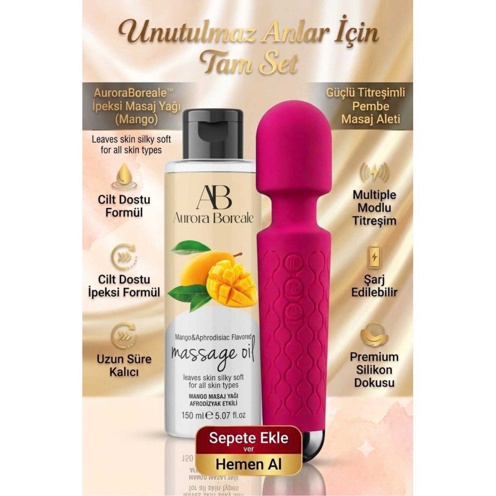 Premium 150 ML Mango Etkili Masaj Jeli Masaj Aleti Aksesuar Avantajlı Sepet