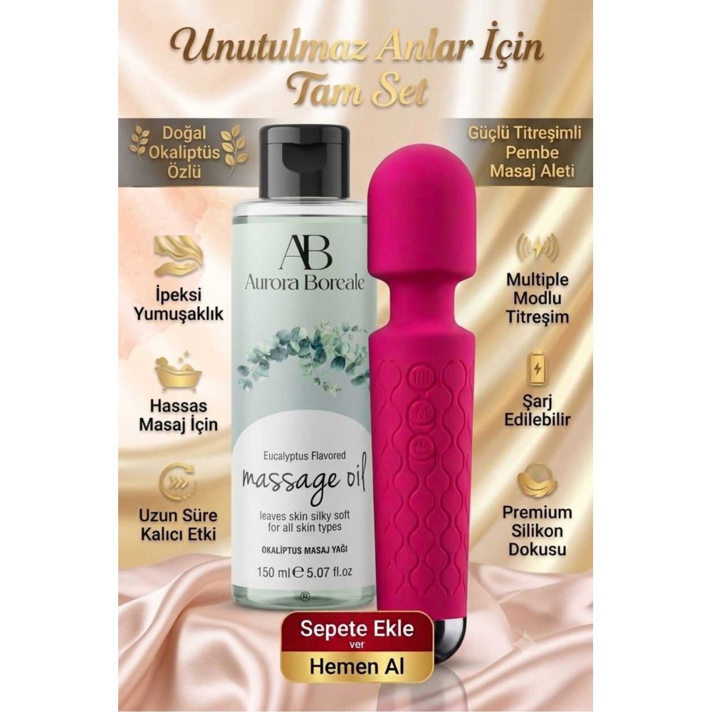 Premium 150 ML Okaliptus Kokulu Masaj Jeli Masaj Aleti Aksesuar Avantajlı Sepet