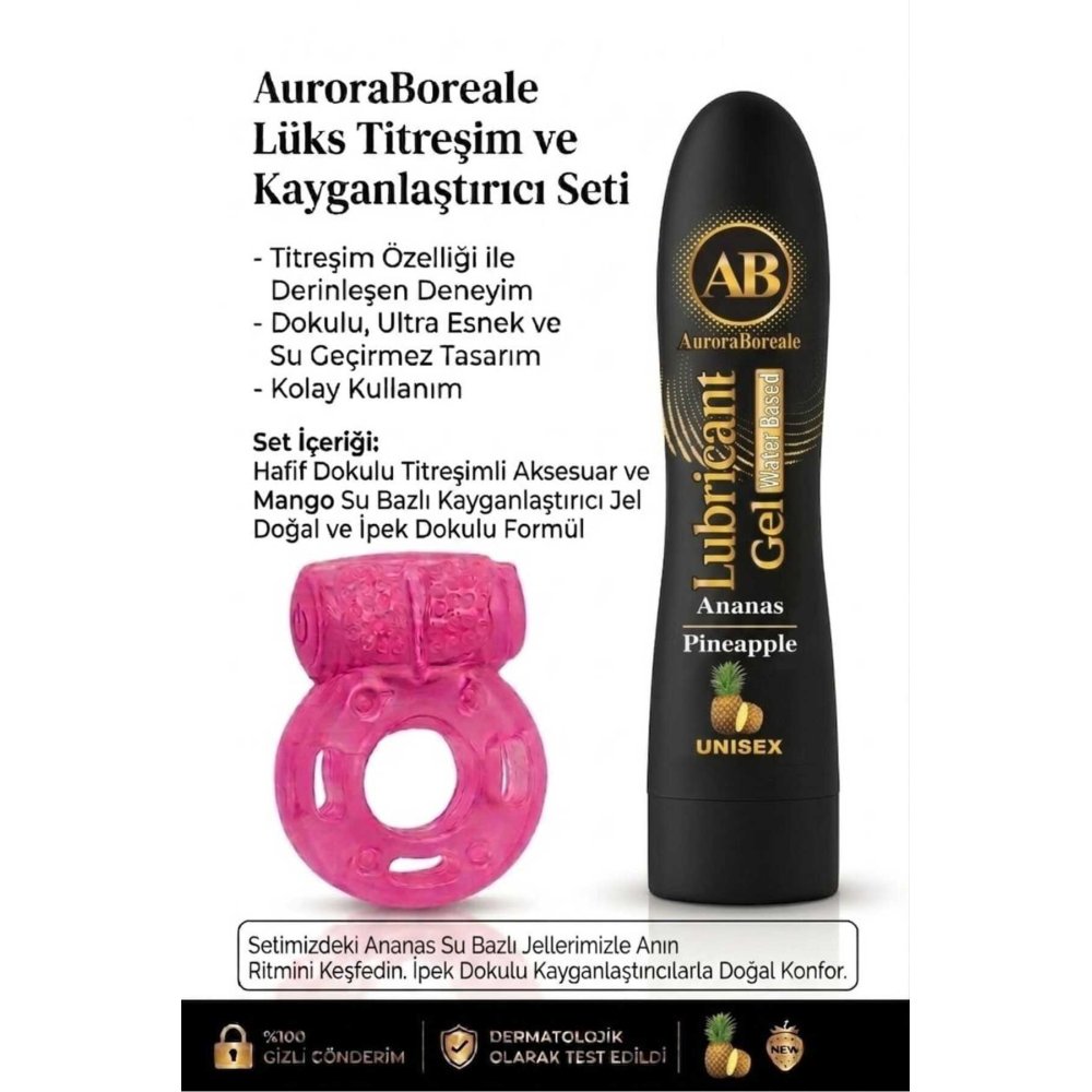 Premium Ananaslı Kayganlaştırcı Jel Titreşimli Halka Hediyeli
