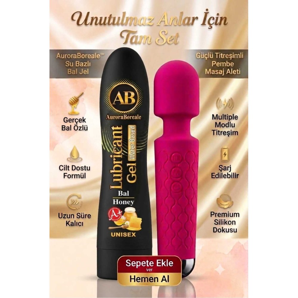 Premium Bal Aromalı 125 ML Kayganlaştırıcı Jel Masaj Aleti Aksesuar Avantajlı Sepet