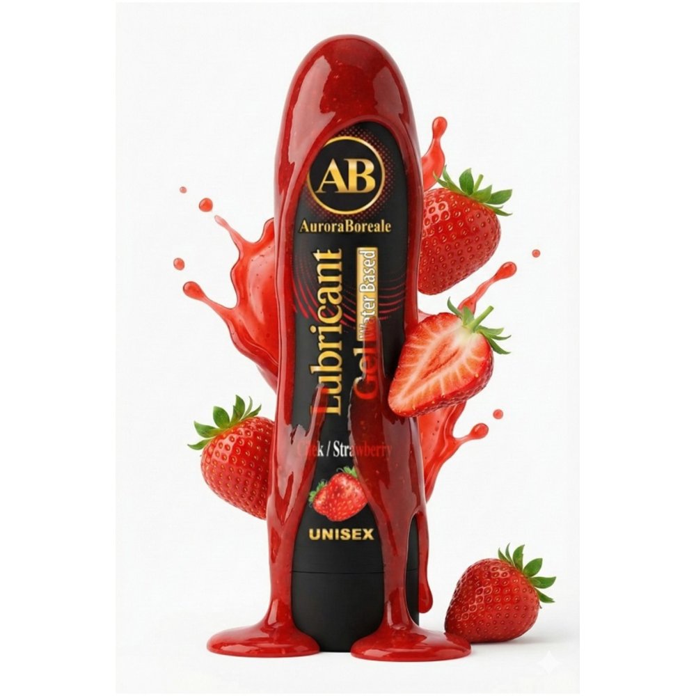Premium Çilek Aromalı Büyük Boy Kayganlaştırıcı Jel Lubricant Gel