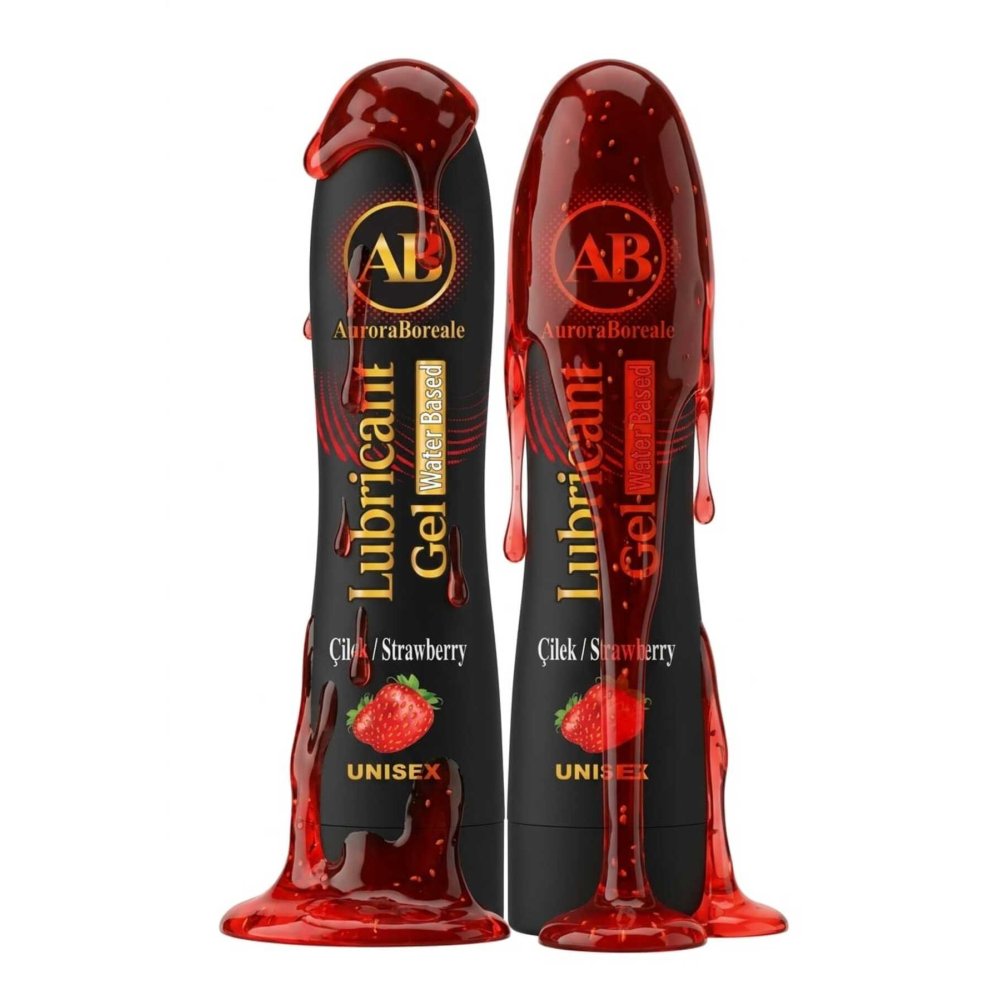 Premium Çilek Aromalı Kayganlaştırıcı Jel Lubricant Gel 250 ML 2 li Set