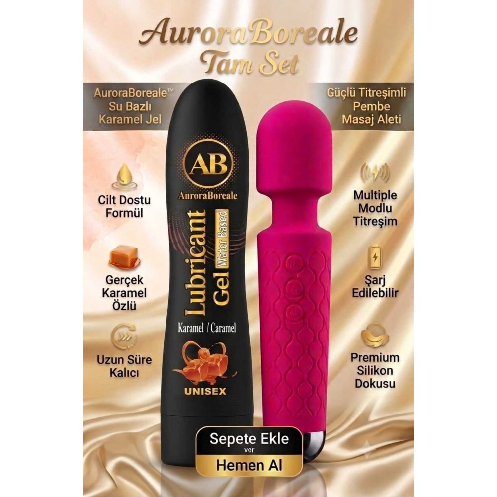 Premium Karamel Aromalı 125 ML Kayganlaştırıcı Jel Masaj Aleti Aksesuar Avantajlı Sepet
