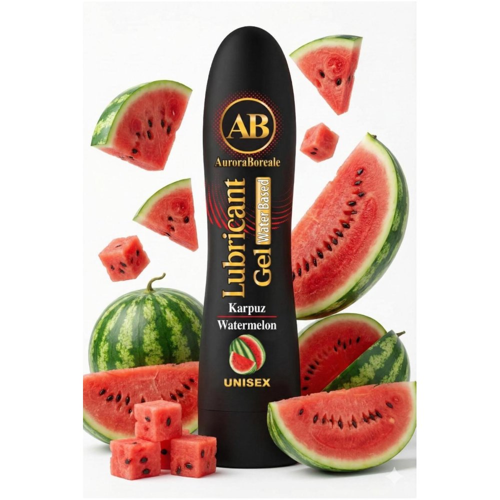 Premium Kayganlaştırıcı Jel Büyük Boy Karpuz Aromalı Su Bazlı Lubricant Gel