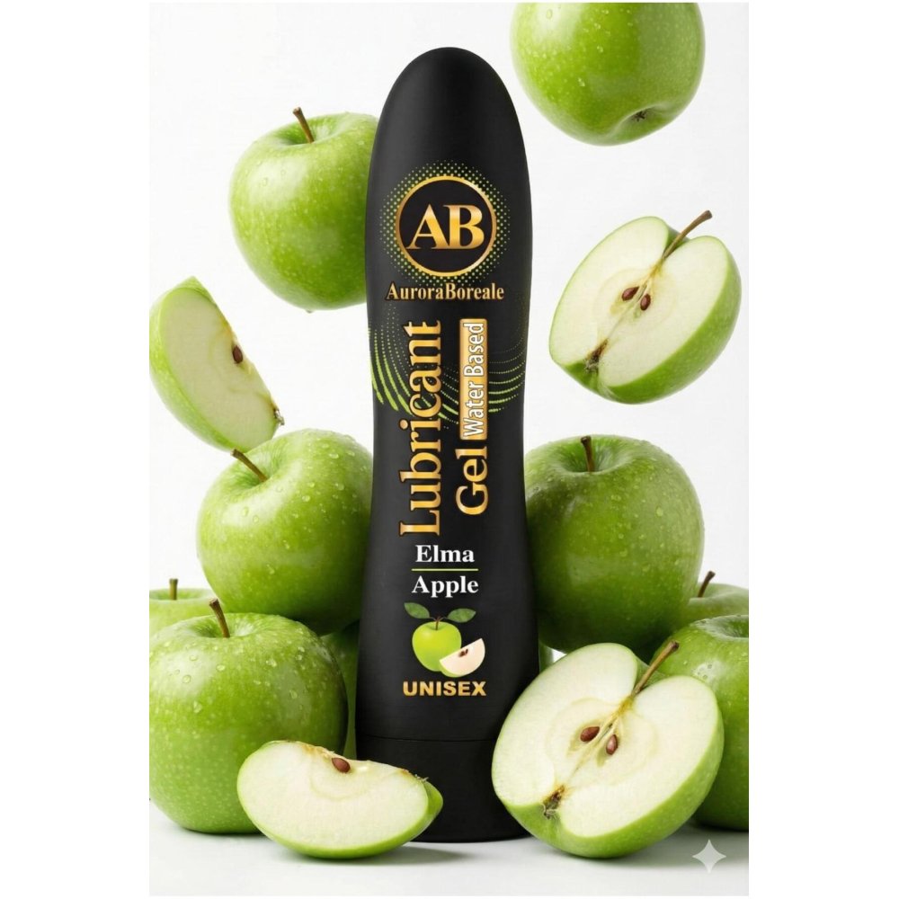 Premium Kayganlaştırıcı Jel Büyük Boy Yeşil Elma Aromalı Su Bazlı Lubricant Gel