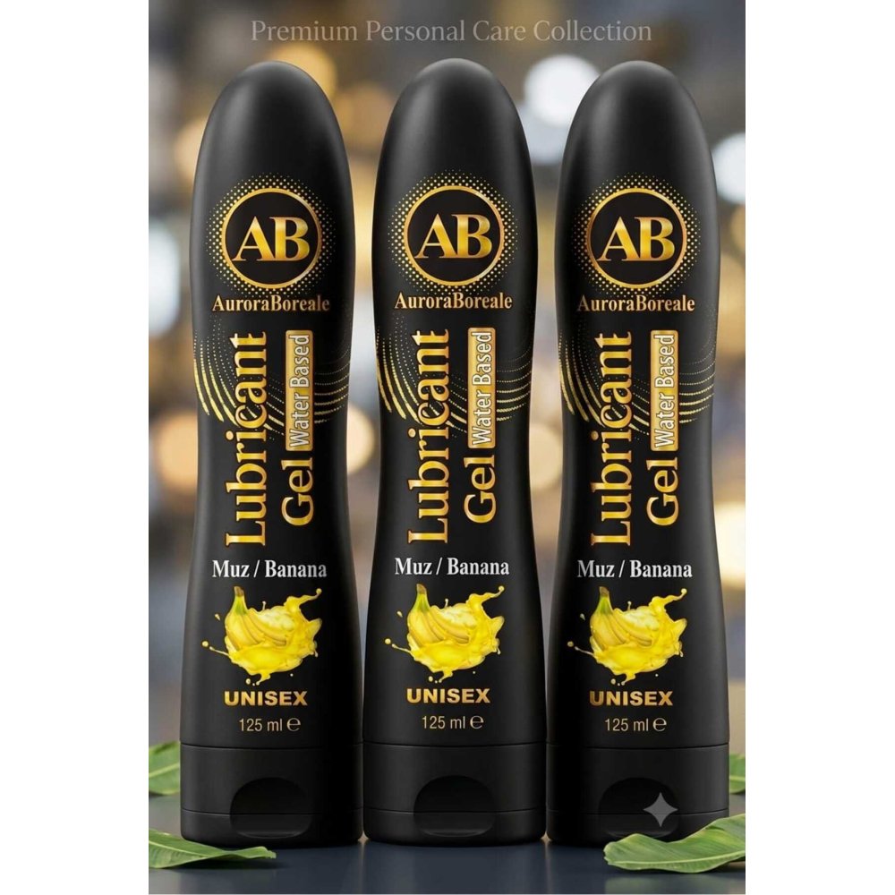 Premium Muz Aromalı Kayganlaştırıcı Lubricant Jel 3x 125 ML Set