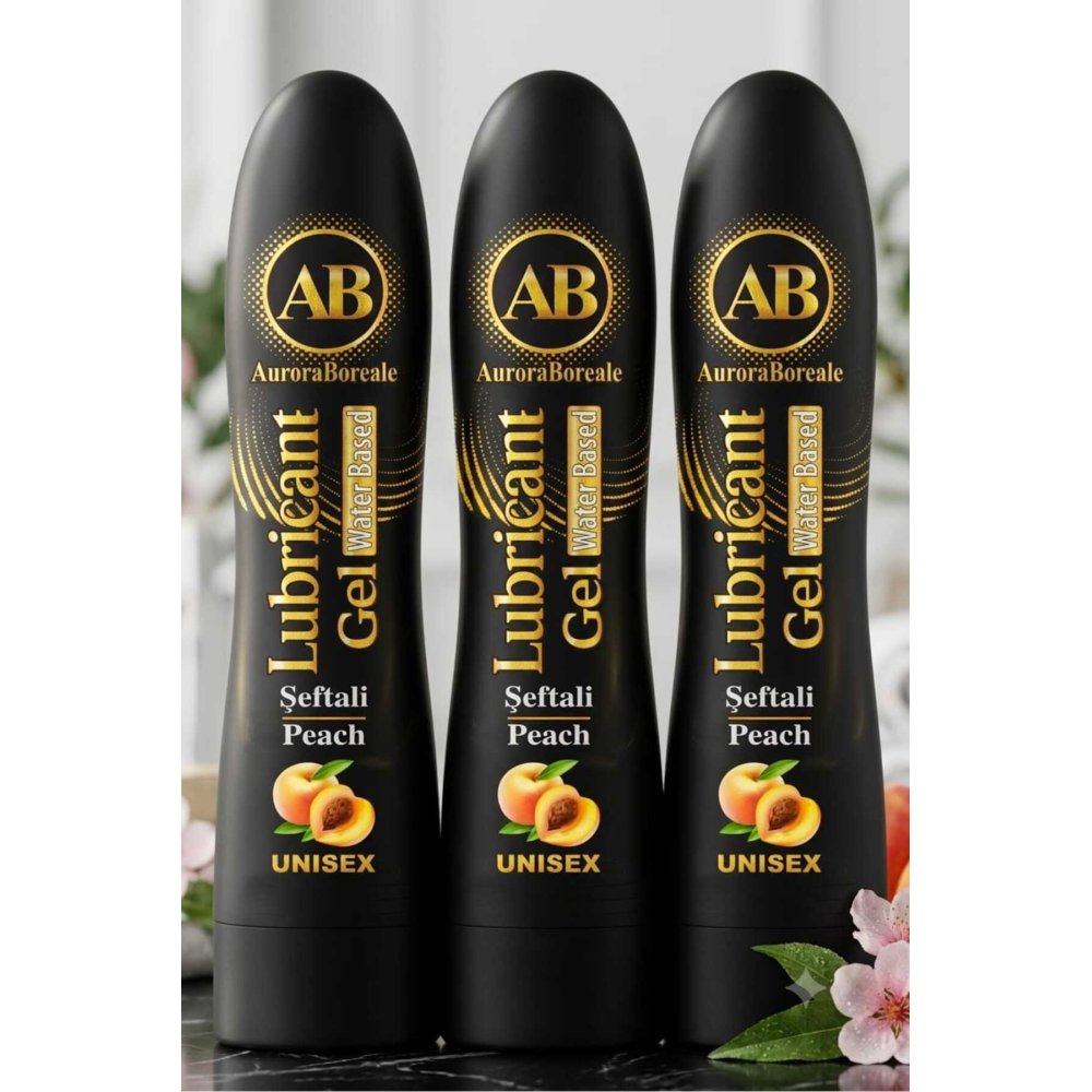 Premium Şeftali Aromalı Kayganlaştırıcı Lubricant Jel 3x 125 ML Set
