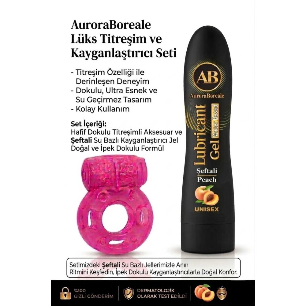 Premium Şeftali Lubricant Kayganlaştırcı Jel Titreşimli Aksesuar Hediyeli
