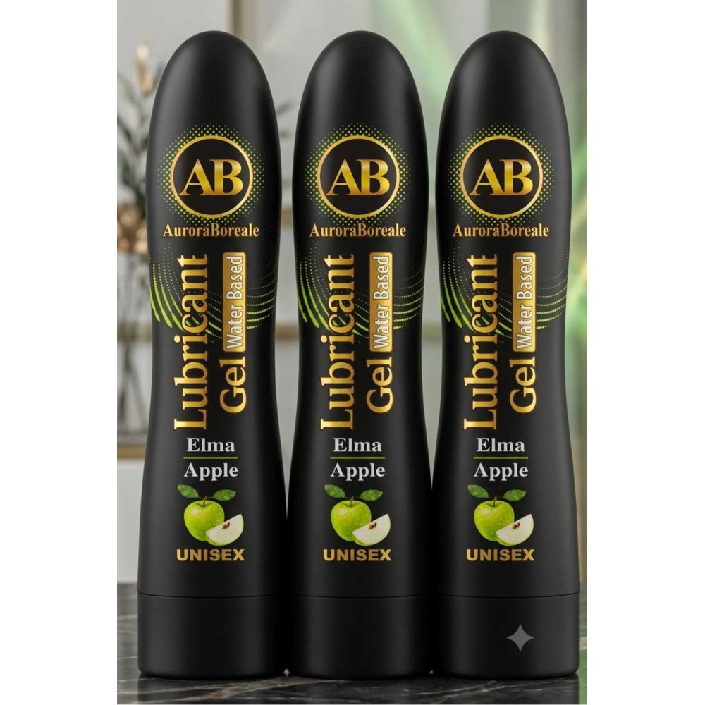 Premium Yeşil Elma Aromalı Kayganlaştırıcı Lubricant Jel 3x 125 ML Set