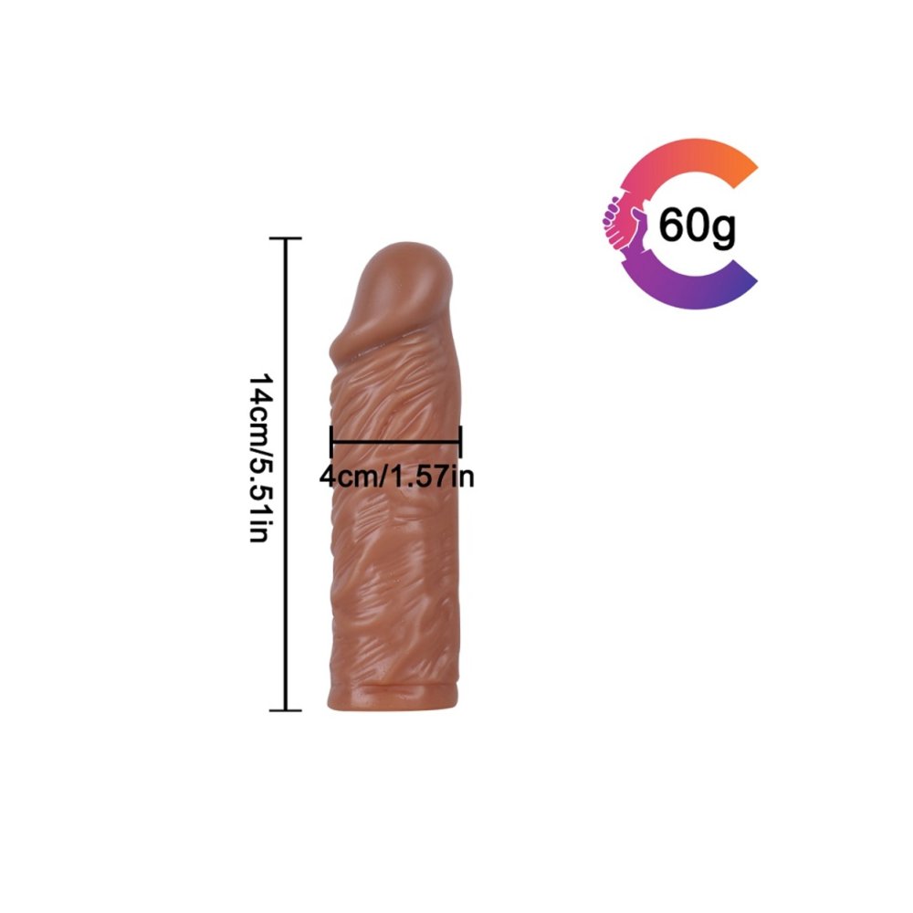 Realistik 19 cm 18 cm ve 14 cm Boyunda Damarlı Kaliteli 3 lü Silikon penis kılıfı Seti — görsel 4