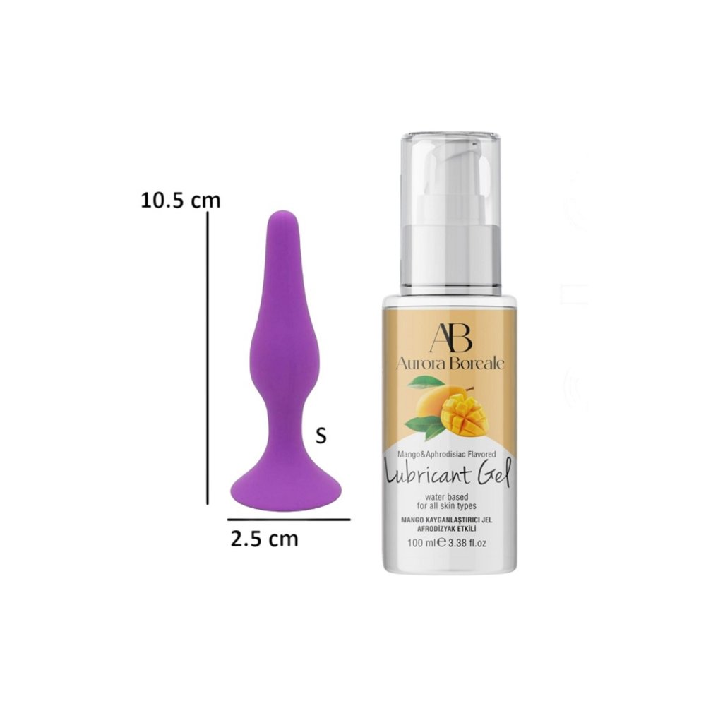 S Beden Kaliteli Anal Plug Ve 100 Ml Mangolu Kayganlaştırıcı Jel